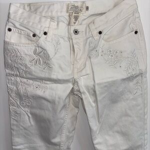 Ralph Lauren Rugby & Co. White Floral Embroidered Jeans